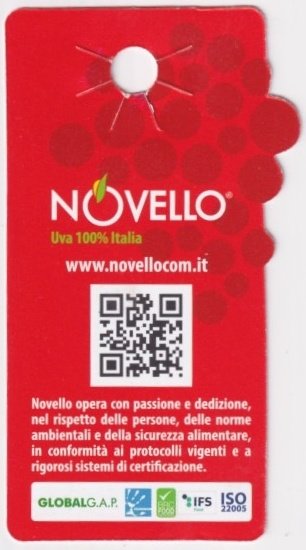 Novello uva 100% italia www.novellocom.it QR 4
