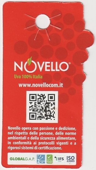 Novello uva 100% italia www.novellocom.it QR 6