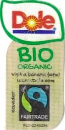 Dole bio organic visit my farm! www.dole.com ecuador fairtrade flo-id 45286