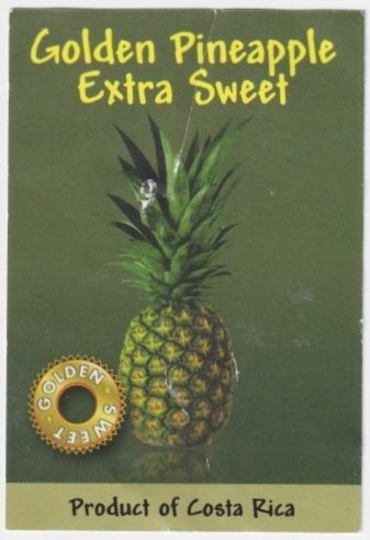 Golden pineapple extra sweet golden sweet product of costa rica 725838433867