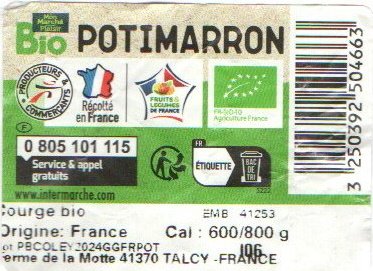 mon marche plaisir bio potimarron origine france 3250392504663