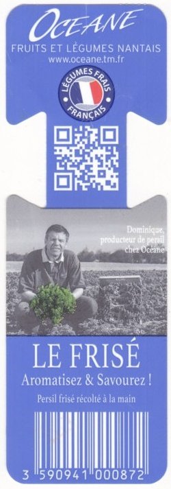 Oceane fruits et legumes nantais www.oceane.tm.fr le frise aromatisez & savourez persil frise recolte a la main 3590941000872