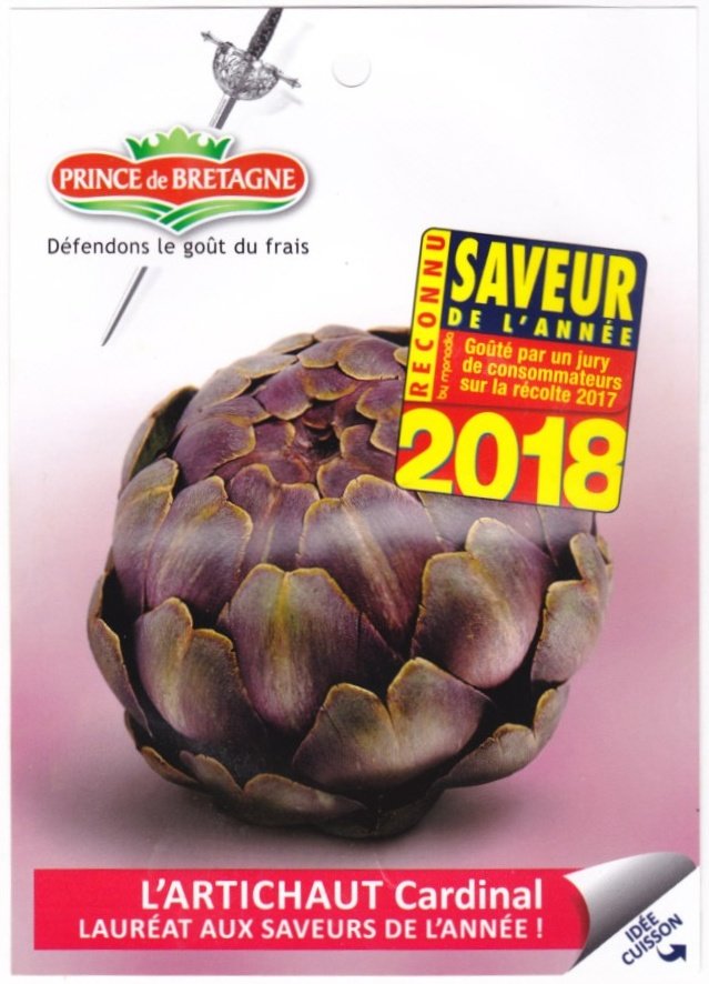 Prince de bretagne artichaut cardinal saveur de l annee 2018