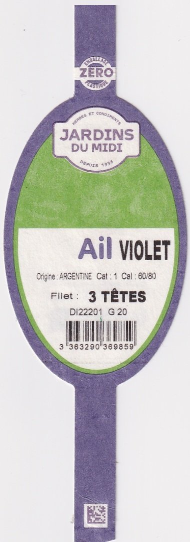 Jardins du midi ail violet 3 tetes 3363290369859