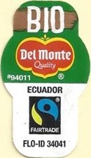 Del monte quality bio #94011 ecuador fairtrade flo-id 34041