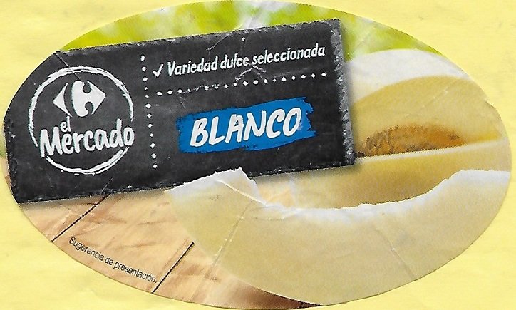 El mercado variedad dulce seleccionada blanco