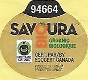 Savoura bio 94664 cert. par/by ecocert canada savoura.com canada