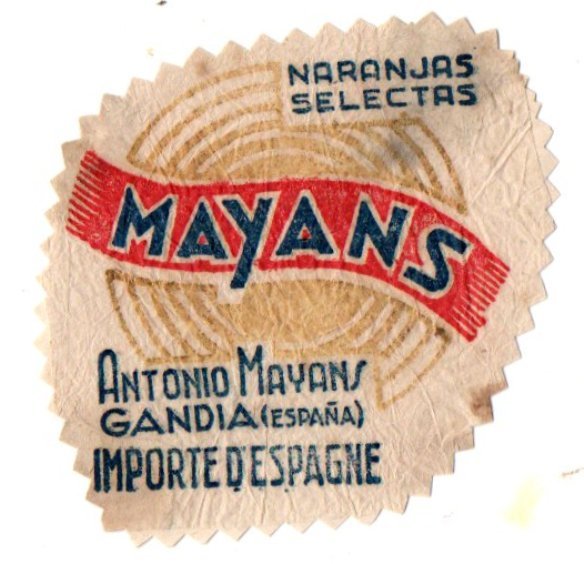 Mayans naranjas selectas antonio mayans gandia  importe d espagne