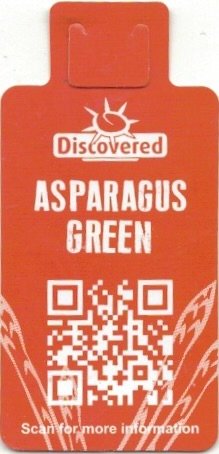 Discovered asparagus green scan for more informationorigin: peru 8718366083101