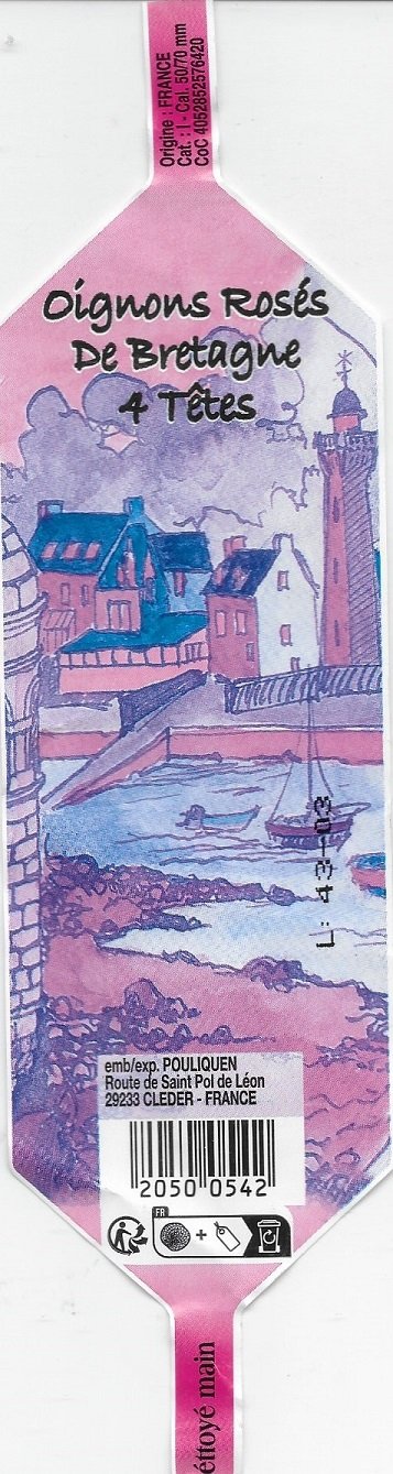 Oignons roses de bretagne 4 tetes france 20500542