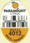Paramount citrus u.s.a. e.-u. 4012 navel nombril