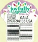 Joyfully grown organic by chelan farm gala 94135 usa