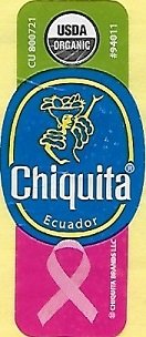 Chiquita usda organic cu 800721 #94011 ecuador chiquita brands llc