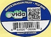 Vida super fruits white dragon fruit plu 3040 864590000662 product of ecuador