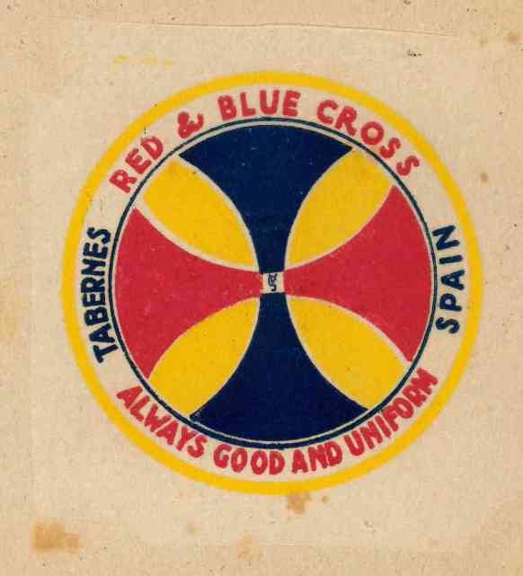 red & blue cross tabernes spain always good and uniform