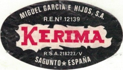 Kerima miguel garcia e hijos s.a. r.e.n. no 12139 r.s.a. 218223/v sagunto espana