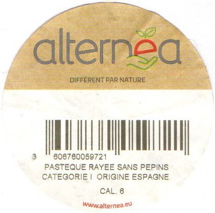 alternea different par nature 3606760059721 pasteque rayee sans pepins origine espagne cal.6