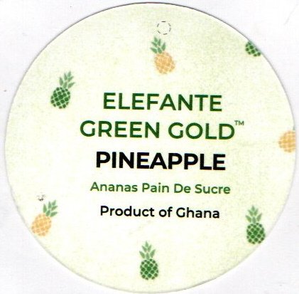 elefante green gold ananas pain de sucre product of ghana 6036000175558
