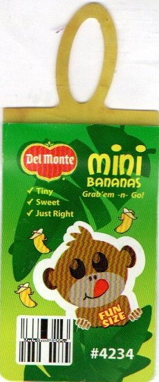 del monte mini bananas #4234 product of ecuador