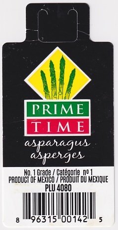 Prime time asparagus asperges produit du mexique plu 4080 896315001425