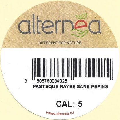 Alternea different par nature 3606760034025 pasteque rayée sans pepins cal: 5 www.alternea.eu