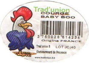 trad union courge baby boo 3760028614234 origine france chateaurenard de provence