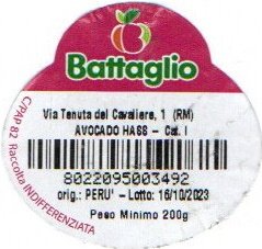 battaglio avocado hass 8022095003492 orig: peru