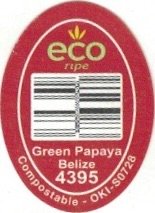 Eco ripe green papaya belize 4395 compostable oki s0728