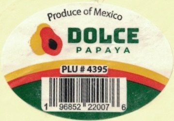Dolce papaya produce of mexico plu #4395 196852220076