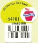 Washington certified organic -94101- braeburn