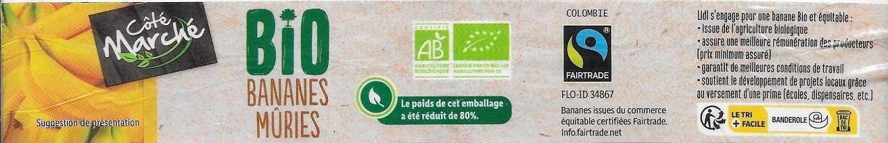 Cote marche bio bananes muries colombie fairtrade flo-id 34867