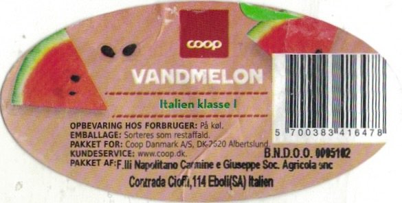 Coop vandmelon italien klasse 1 5700383416478