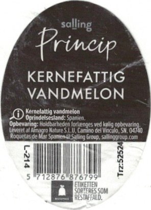 Salling princip kernfattig vandmelon oprindelsland: spanien 5712876876799