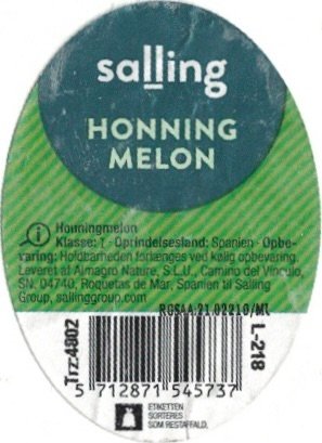 Salling honning melon oprindelsesland: spanien 5712871545737