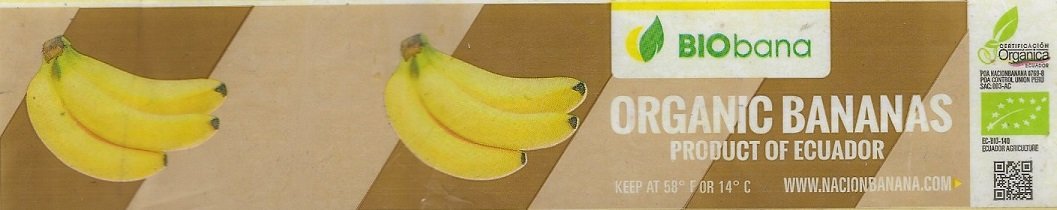 Bio bana organic bananas product of ecuador wwwnacionbanana.com ec-bio-140