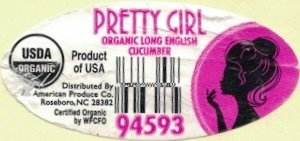 Pretty Girl organic long english cucumber usda organic product of usa 94593
