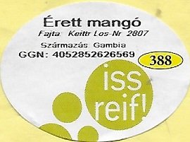Erett mango fajta keitt szarmazas: gambia ggn: 4052852626569 388 iss reif!