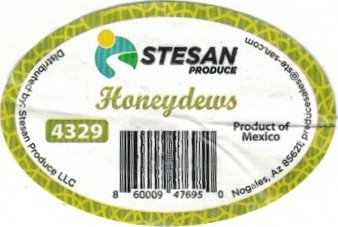 Stesan Produce honeydews 4329 product of mexico 860009476950