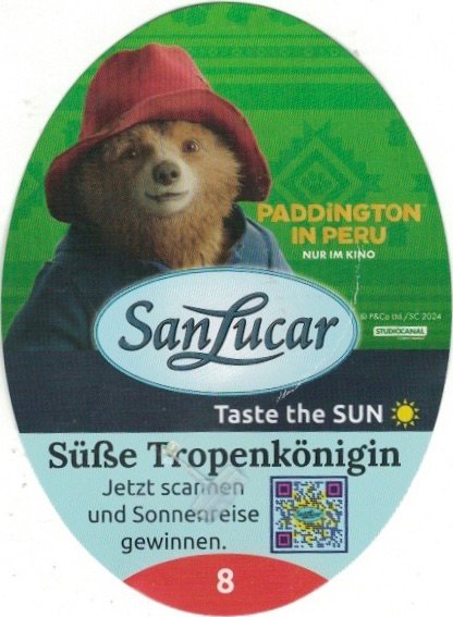San Lucar paddington in peru nur im kino taste the sun suss troprnkonigin 8 8430631286375