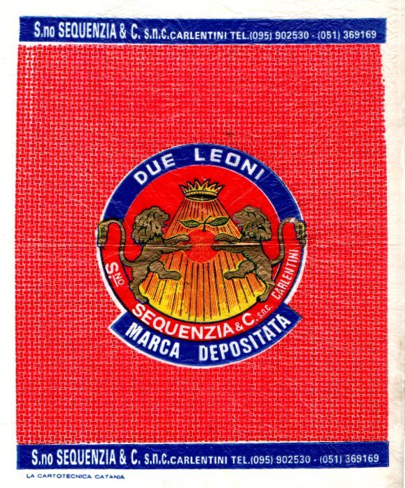 due leoni  s. no sequenzia & c.n.c.carlentini