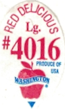 Washington red delicious #4016 lg produce of usa