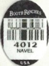 Booth Ranches 4012 navel usa