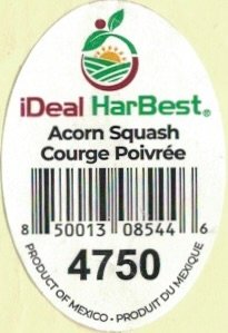 Ideal Har best acorn squash courge poivree 850013085446 4750 product of mexico produit du mexique