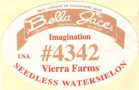 bella gace california imagination #4342 vierra farms seedless watermelon usa