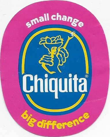 Chiquita small change big difference  origin costa rica size 8 plu #4029 074904060040