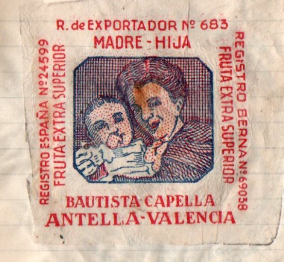 Madre - hija bautista capella antella valencia fruta extra superior registro espana