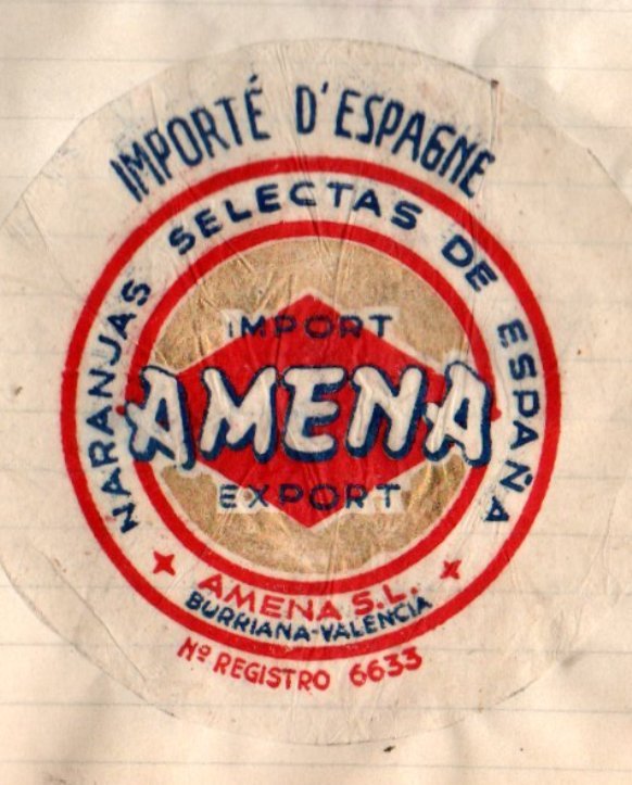 Amena import export naranjas selectas de espana amena s.l. burriana valencia re 6633