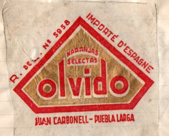 Olvido re 5958 naranjas selectas juan carbonell puebla larga importe d espagne