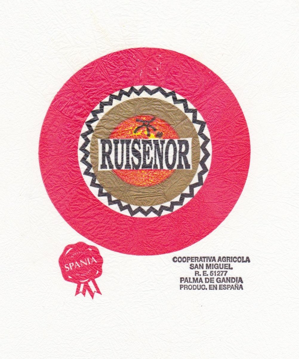 Ruisenor cooperativa agricola san miguel palma de gandia spania