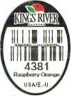 Kings River Packing 4381 raspberry orange usa e.-u.